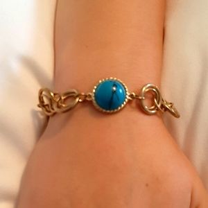 Turquoise and Gold plated bracelet